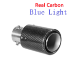 ⁦Racing Red Flame Led Exhaust Muffler Tip Carbon Fiber Racing Automobile Car Tail Pipe Light 2.5 Inch Inlet 4 Inch Outlet⁩ - الصورة ⁦13⁩