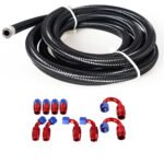 10/16/20FT 6AN CPE Fuel line Hose Braided Nylon Stainless Steel Oil Gas – Vaizdas 35