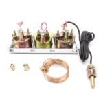 Mechanical 2'' 52mm Chrome Triple Gauge Set Water Temp Oil Pressure AMP Meter – Vaizdas 4