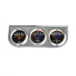 Mechanical 2'' 52mm Chrome Triple Gauge Set Water Temp Oil Pressure AMP Meter – Vaizdas 8