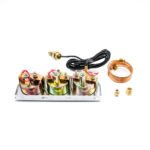 Mechanical 2'' 52mm Chrome Triple Gauge Set Water Temp Oil Pressure AMP Meter – Vaizdas 11