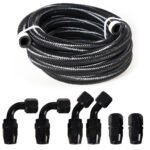 10/16/20FT 6AN CPE Fuel line Hose Braided Nylon Stainless Steel Oil Gas – Vaizdas 2