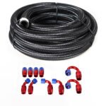 10/16/20FT 6AN CPE Fuel line Hose Braided Nylon Stainless Steel Oil Gas – Vaizdas 47