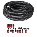 10/16/20FT 6AN CPE Fuel line Hose Braided Nylon Stainless Steel Oil Gas – Vaizdas 48
