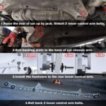 Rear Lower Control Arm Subframe Brace Tie Bar Kit For 92-95 Honda Civic EG — изображение 17