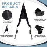 22" Motorcycle Sissy Bar Backrest Pad Compatible with Harley Touring Models (2009-2024） - Сурет 4