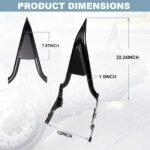 22" Motorcycle Sissy Bar Backrest Pad Compatible with Harley Touring Models (2009-2024） - Сурет 2