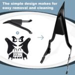 22" Motorcycle Sissy Bar Backrest Pad Compatible with Harley Touring Models (2009-2024） - Сурет 3