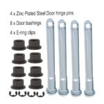GSTP Door Hinge Pins and Bushing Kit 2 Door 4 Pin Fit for 94 - 04 Chevy GMC - Сурет 8