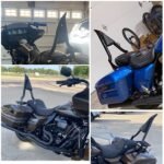 22" Motorcycle Sissy Bar Backrest Pad Compatible with Harley Touring Models (2009-2024） - Сурет 7