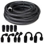 10/16/20FT 6AN CPE Fuel line Hose Braided Nylon Stainless Steel Oil Gas – Vaizdas 40