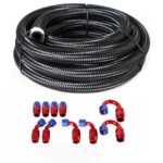 10/16/20FT 6AN CPE Fuel line Hose Braided Nylon Stainless Steel Oil Gas – Vaizdas 38
