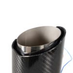⁦Racing Red Flame Led Exhaust Muffler Tip Carbon Fiber Racing Automobile Car Tail Pipe Light 2.5 Inch Inlet 4 Inch Outlet⁩ - الصورة ⁦6⁩