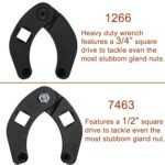 Adjustable Gland Nut Wrench 1266 +7463 Spanner Tool Set for Hydraulic Cylinder - 圖片 12