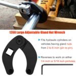 Adjustable Gland Nut Wrench 1266 +7463 Spanner Tool Set for Hydraulic Cylinder - 圖片 8