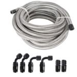 10/16/20FT 6AN CPE Fuel line Hose Braided Nylon Stainless Steel Oil Gas – Vaizdas 32