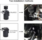 Baffled Oil Catch Can Kit Reservoir Tank with Breather Filter - Сурет 4