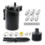 Baffled Oil Catch Can Kit Reservoir Tank with Breather Filter - Сурет 9
