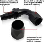 ⁦2PCS AN4/AN6/AN8/AN10/AN12 Swivel Hose End Fitting Adapter For Oil/Fuel/Gas Hose Line⁩ - الصورة ⁦5⁩