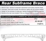 Rear Lower Control Arm Subframe Brace Tie Bar Kit For 92-95 Honda Civic EG — изображение 18