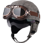 Retro German Motorcycle Half Helmet DOT Certified - I06 - Ảnh 15