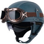 Retro German Motorcycle Half Helmet DOT Certified - I06 - Ảnh 23
