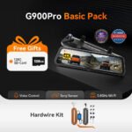 WOLFBOX G900Pro 12MP WiFi Touch Screen Rear View Mirror Dash Cam Smart Mirror RHD - Сурет 10
