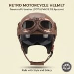 Retro German Motorcycle Half Helmet DOT Certified - I06 - Ảnh 2